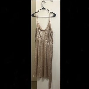 ✨Express Gold Sequin Mini Dress - Size Large✨
